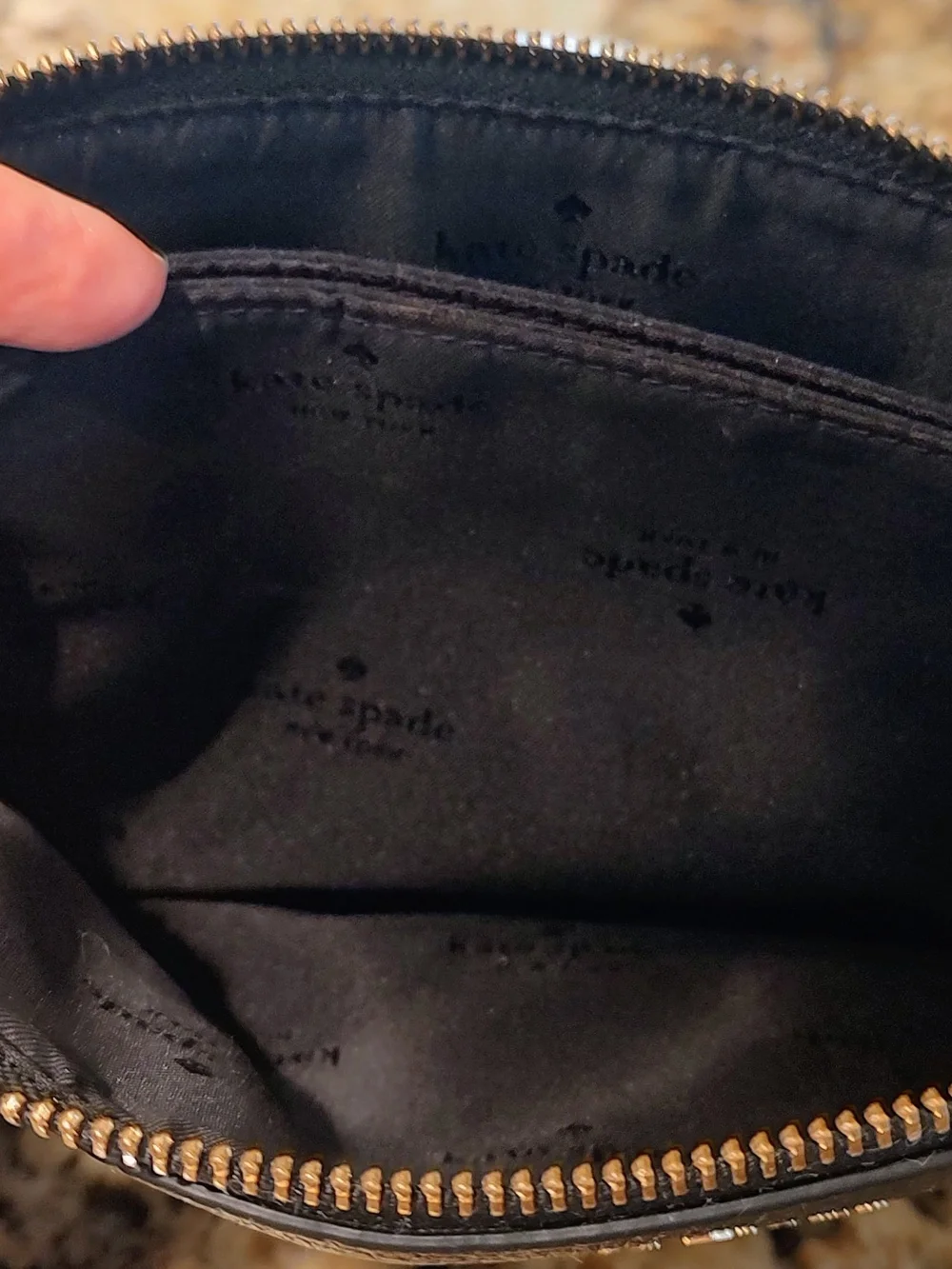 kate spade New York Black Pebbled Leather Crossbody Bag